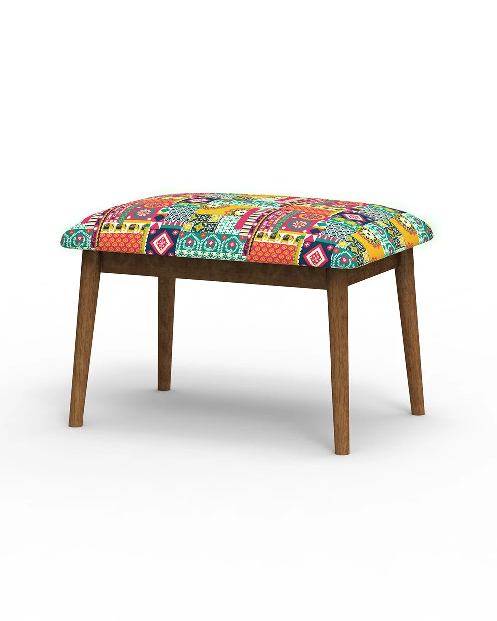 Chumbakdesign Jodhpur Bench Small- Floral Swirls Red 6 Chumbakdesign Jodhpur Bench Small- Floral Swirls Red