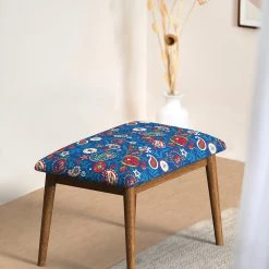 Chumbakdesign Jodhpur Bench Small- India Paisleys Blue Furniture & Storage