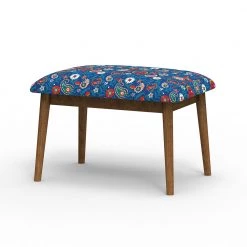 Chumbakdesign Jodhpur Bench Small- India Paisleys Blue Furniture & Storage