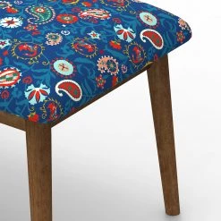 Chumbakdesign Jodhpur Bench Small- India Paisleys Blue Furniture & Storage