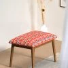 Chumbakdesign Jodhpur Bench Small -Red Ikkat