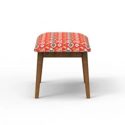 Chumbakdesign Jodhpur Bench Small -Red Ikkat