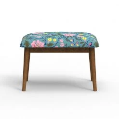 Chumbakdesign Jodhpur Bench Small - Spring Bloom Teal Furniture & Storage