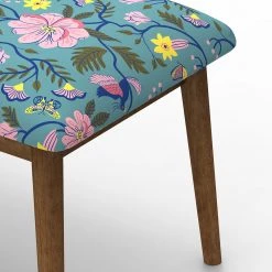 Chumbakdesign Jodhpur Bench Small - Spring Bloom Teal Furniture & Storage