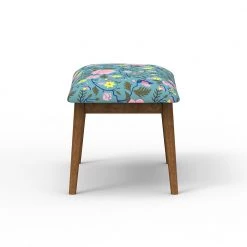 Chumbakdesign Jodhpur Bench Small - Spring Bloom Teal Furniture & Storage