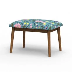 Chumbakdesign Jodhpur Bench Small - Spring Bloom Teal Furniture & Storage