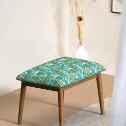 Chumbakdesign Furniture & Storage Jodhpur Bench Small - Tropical Ikkat Green