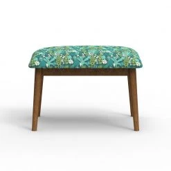 Chumbakdesign Furniture & Storage Jodhpur Bench Small - Tropical Ikkat Green