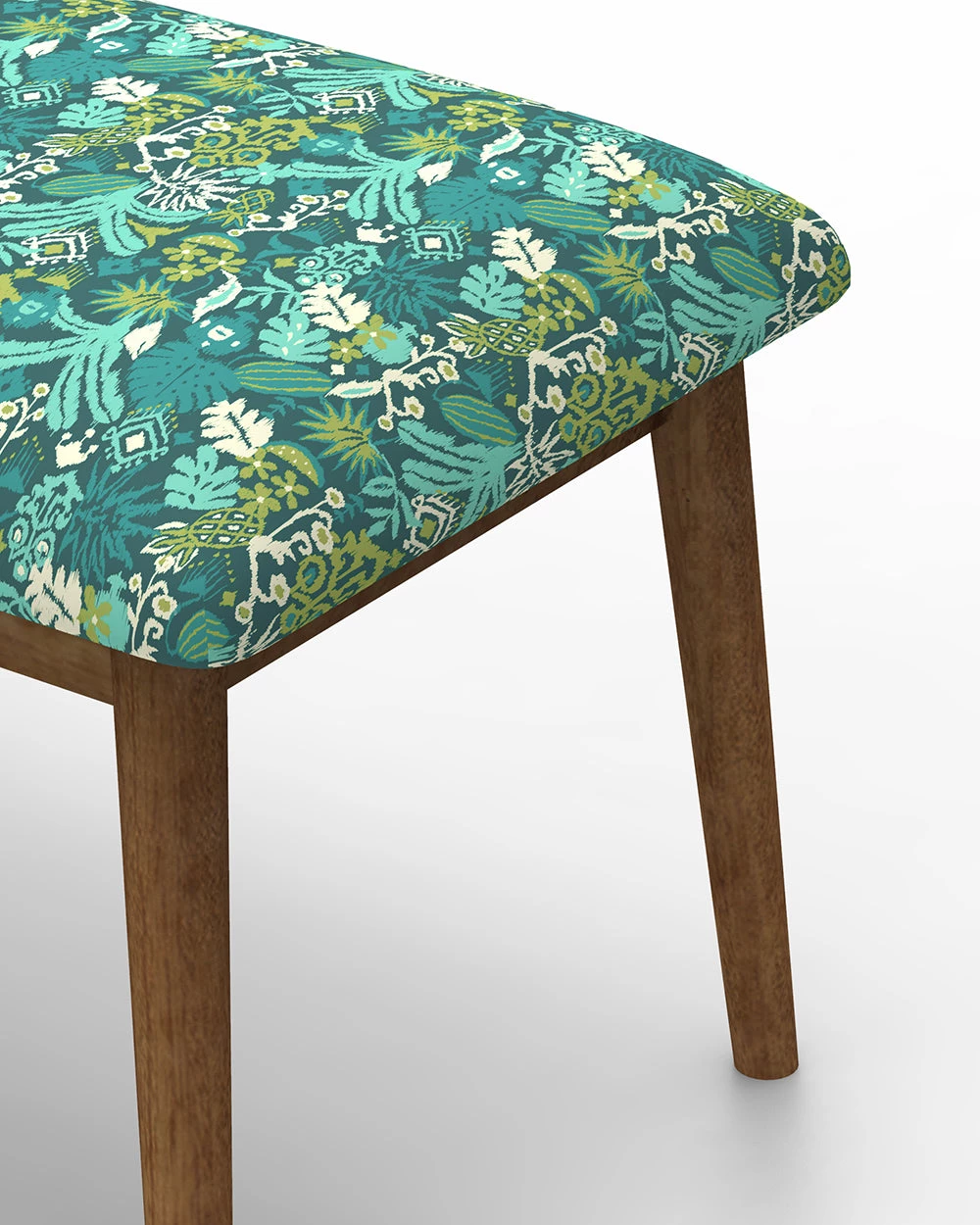 Chumbakdesign Furniture & Storage Jodhpur Bench Small - Tropical Ikkat Green 5 Chumbakdesign Furniture & Storage Jodhpur Bench Small - Tropical Ikkat Green