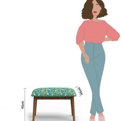 Chumbakdesign Furniture & Storage Jodhpur Bench Small - Tropical Ikkat Green 16 Chumbakdesign Furniture & Storage Jodhpur Bench Small - Tropical Ikkat Green