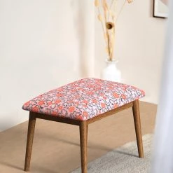 Chumbakdesign Jodhpur Bench Small - Earthy Florals Peach