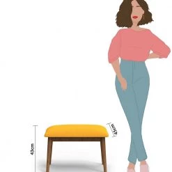 Chumbakdesign Jodhpur Bench Small- Sahara Mustard