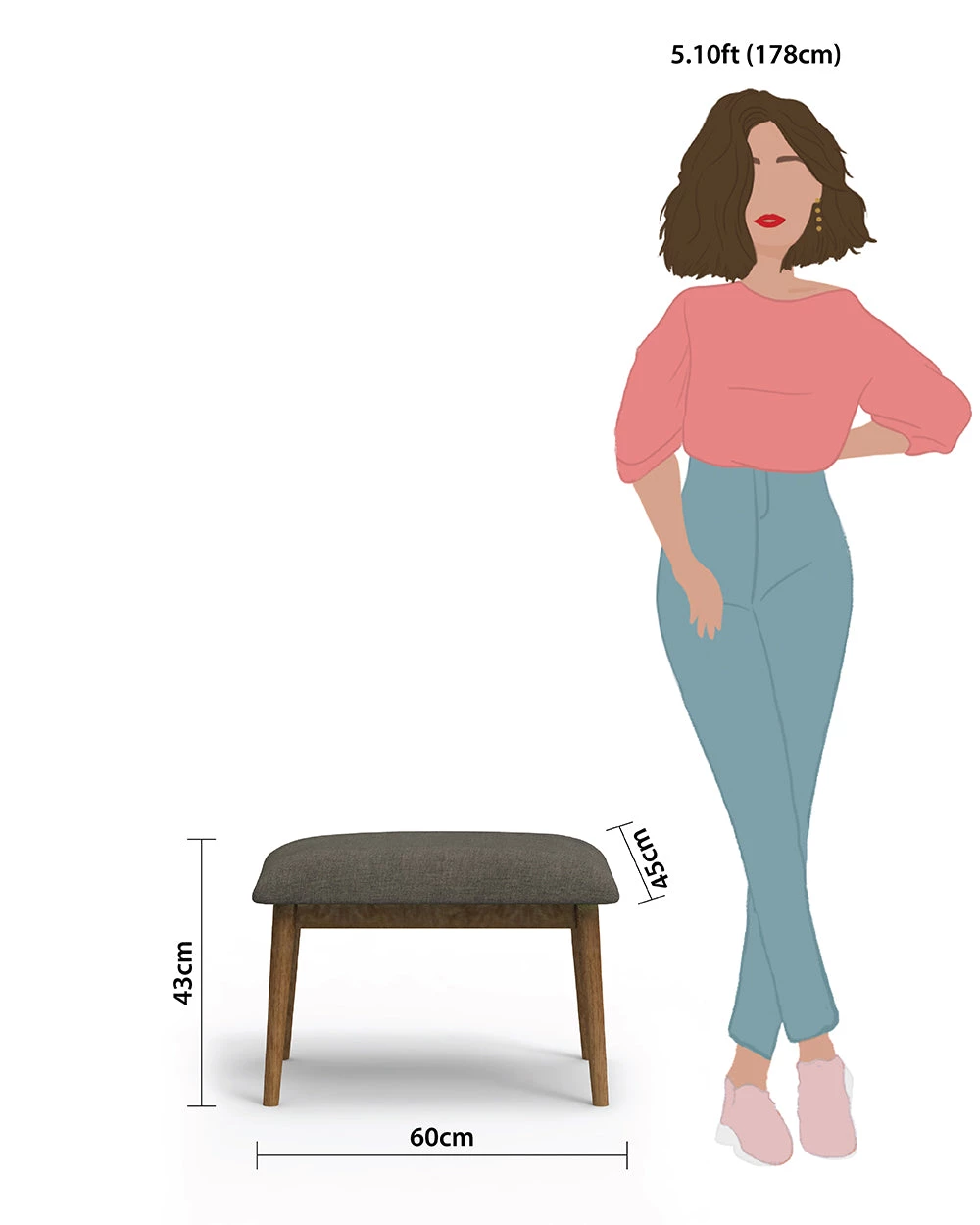 Chumbakdesign Furniture & Storage Jodhpur Bench Small - Brown Coal 9 Chumbakdesign Furniture & Storage Jodhpur Bench Small - Brown Coal