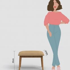 Chumbakdesign Jodhpur Bench Small - Beach Beige Furniture & Storage