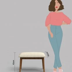 Chumbakdesign Jodhpur Bench Small - Srilanka Ivory