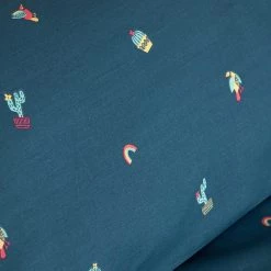 Chumbakdesign Bed & Furnishing TEAL By Chumbak Sahara Desert Bedsheet - Queen Size, 136TC, Dark Blue