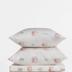 Chumbakdesign Bed & Furnishing TEAL By Chumbak Savannahs Elephants Bedsheet - Queen Size , 136TC, Ivory
