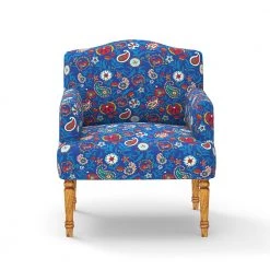 Chumbakdesign Furniture & Storage Nawaab Arm Chair - India Paisleys Blue