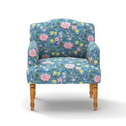 Chumbakdesign Nawaab Arm Chair - Spring Bloom Teal Furniture & Storage