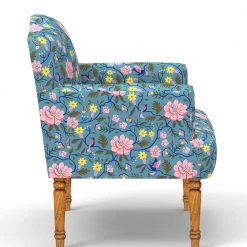 Chumbakdesign Nawaab Arm Chair - Spring Bloom Teal Furniture & Storage