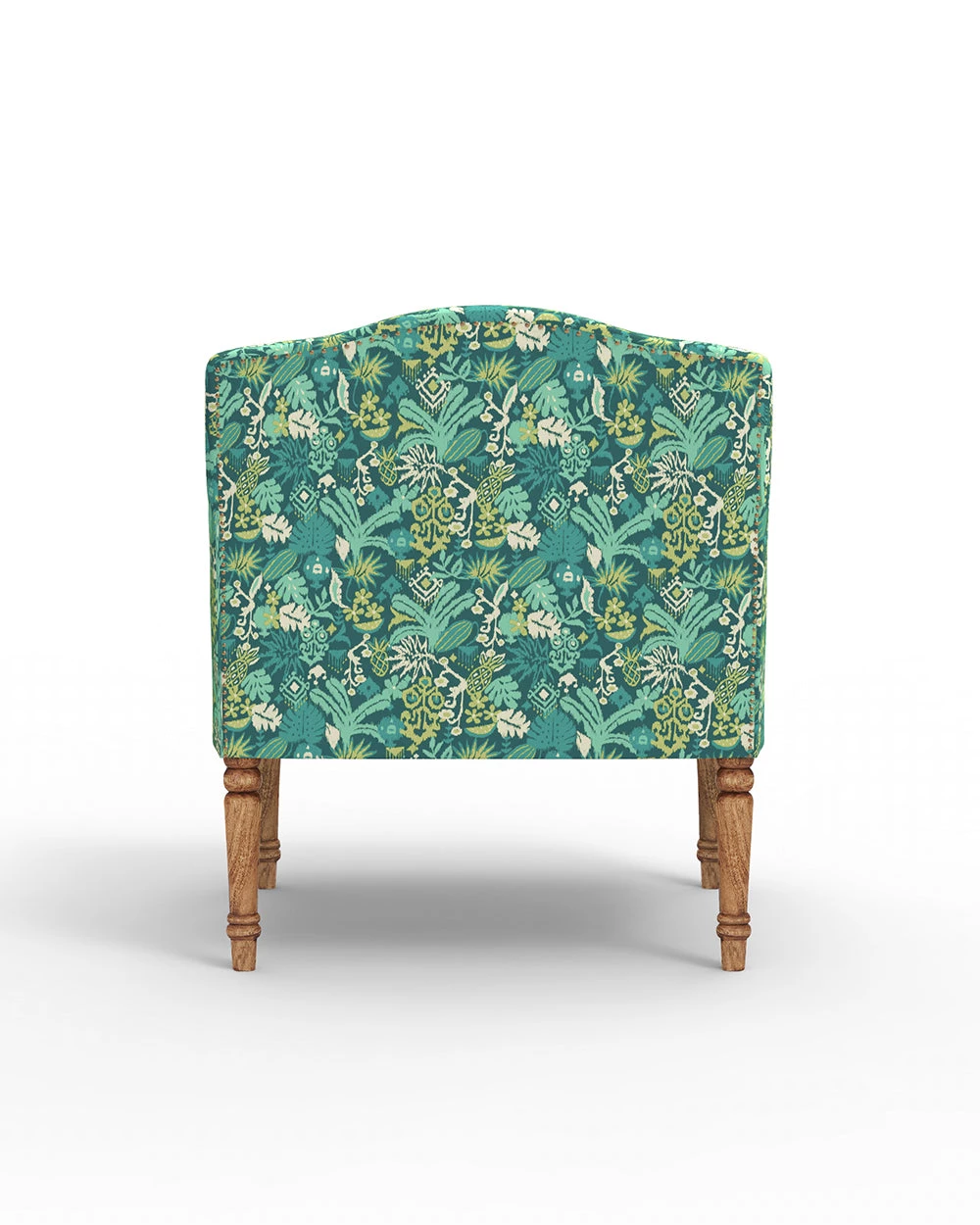 Chumbakdesign Furniture & Storage Nawaab Arm Chair - Tropical Ikkat Green 6 Chumbakdesign Furniture & Storage Nawaab Arm Chair - Tropical Ikkat Green