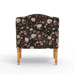 Chumbakdesign Nawaab Arm Chair - Bohemian Paisleys Black Furniture & Storage