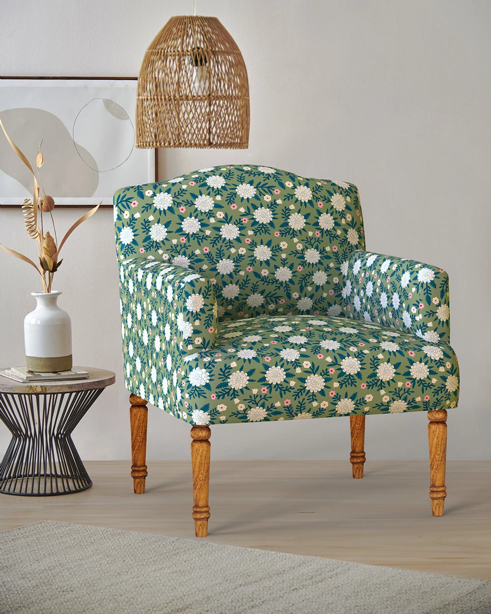 Chumbakdesign Nawaab Arm Chair - Spring Marigold Green Furniture & Storage 3 Chumbakdesign Nawaab Arm Chair - Spring Marigold Green Furniture & Storage