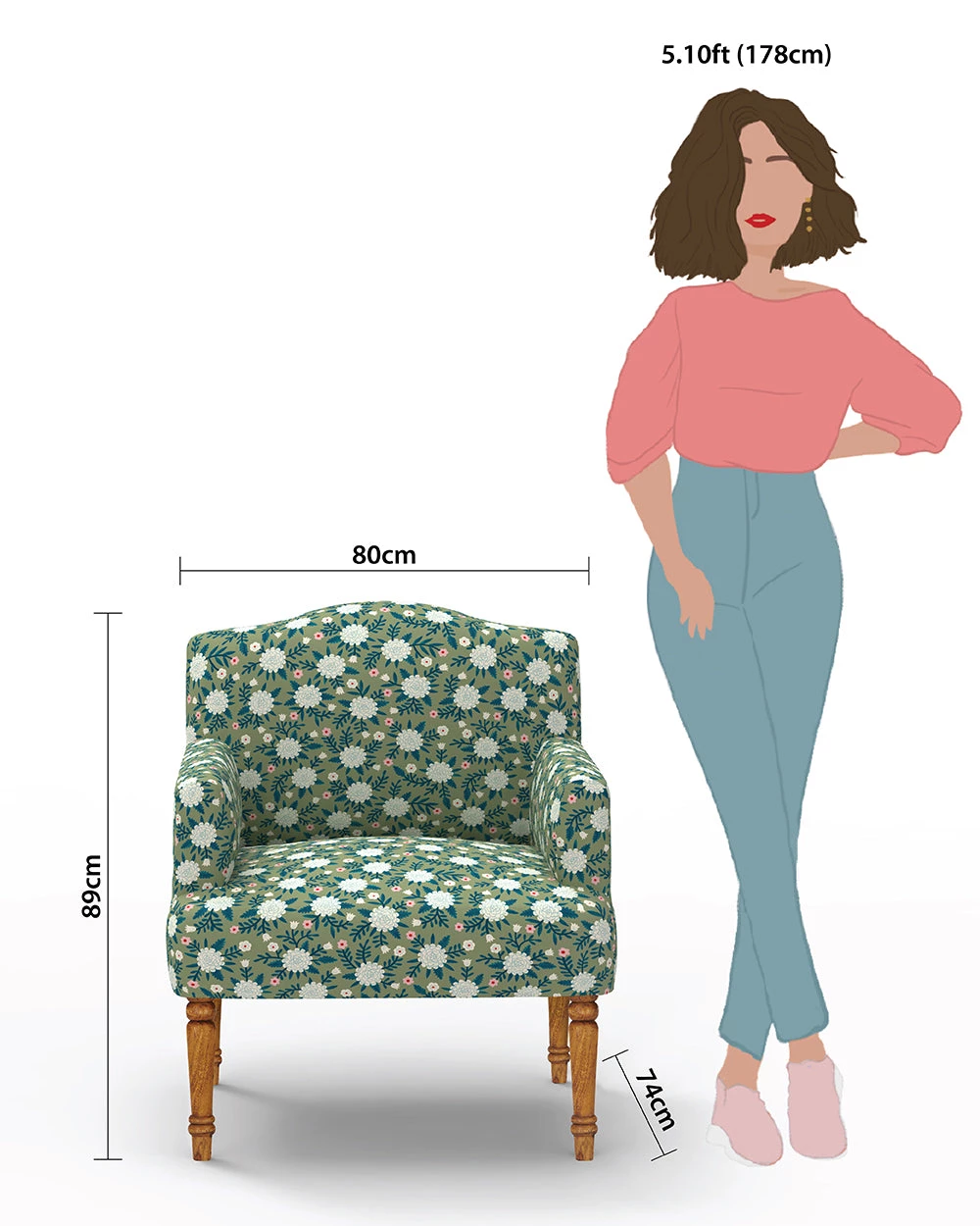 Chumbakdesign Nawaab Arm Chair - Spring Marigold Green Furniture & Storage 8 Chumbakdesign Nawaab Arm Chair - Spring Marigold Green Furniture & Storage