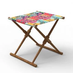 Chumbakdesign Furniture & Storage Bistro Folding Bench - Floral Swirls Red 10 Chumbakdesign Furniture & Storage Bistro Folding Bench - Floral Swirls Red
