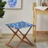 Chumbakdesign Bistro Folding Bench - India Paisleys Blue Furniture & Storage