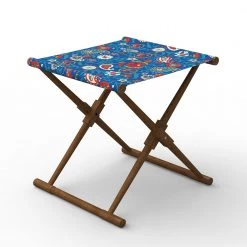 Chumbakdesign Bistro Folding Bench - India Paisleys Blue Furniture & Storage 10 Chumbakdesign Bistro Folding Bench - India Paisleys Blue Furniture & Storage