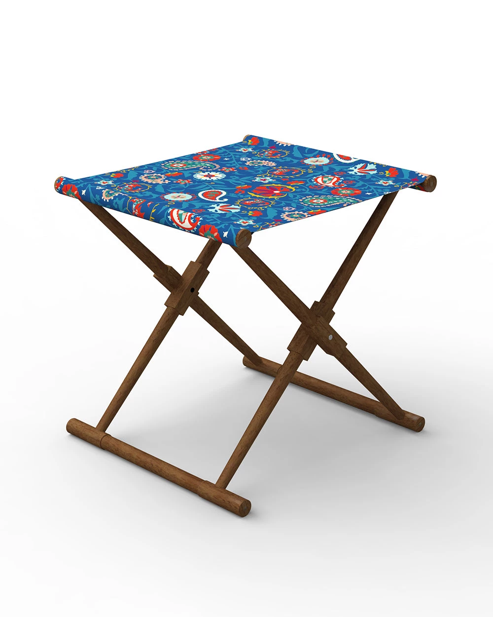 Chumbakdesign Bistro Folding Bench - India Paisleys Blue Furniture & Storage 5 Chumbakdesign Bistro Folding Bench - India Paisleys Blue Furniture & Storage