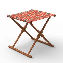 Chumbakdesign Bistro Folding Bench - Red Ikkat