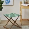 Chumbakdesign Bistro Folding Bench - Tropical Ikkat Green Furniture & Storage