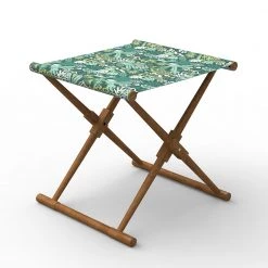 Chumbakdesign Bistro Folding Bench - Tropical Ikkat Green Furniture & Storage 10 Chumbakdesign Bistro Folding Bench - Tropical Ikkat Green Furniture & Storage