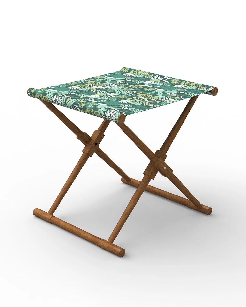 Chumbakdesign Bistro Folding Bench - Tropical Ikkat Green Furniture & Storage 5 Chumbakdesign Bistro Folding Bench - Tropical Ikkat Green Furniture & Storage
