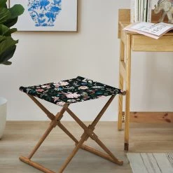 Chumbakdesign Furniture & Storage Bistro Folding Bench - Bohemian Paisleys Black