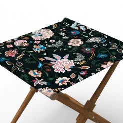 Chumbakdesign Furniture & Storage Bistro Folding Bench - Bohemian Paisleys Black 11 Chumbakdesign Furniture & Storage Bistro Folding Bench - Bohemian Paisleys Black