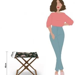 Chumbakdesign Furniture & Storage Bistro Folding Bench - Bohemian Paisleys Black 12 Chumbakdesign Furniture & Storage Bistro Folding Bench - Bohemian Paisleys Black