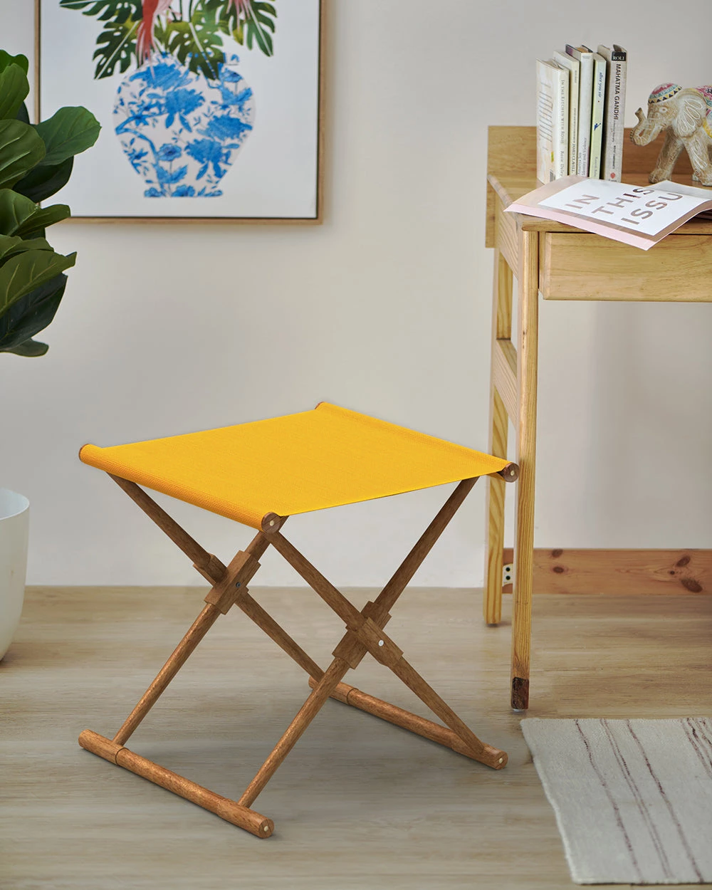 Chumbakdesign Bistro Folding Bench - Sahara Mustard 3 Chumbakdesign Bistro Folding Bench - Sahara Mustard