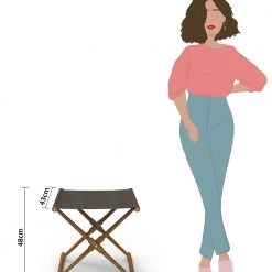 Chumbakdesign Bistro Folding Bench - Brown Coal