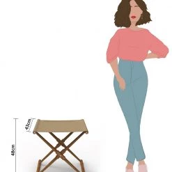 Chumbakdesign Bistro Folding Bench - Beach Beige