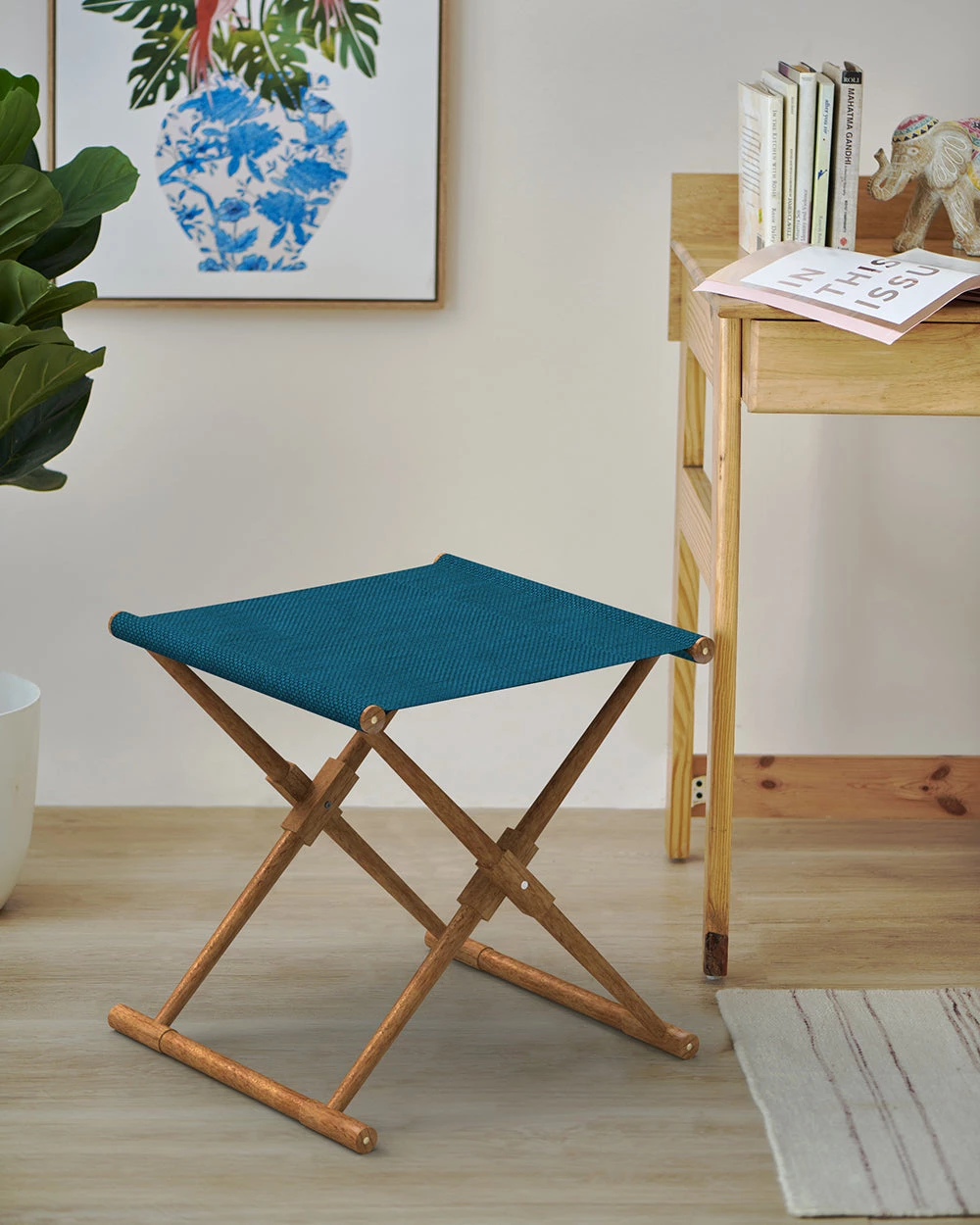 Chumbakdesign Bistro Folding Bench - Mediterranian Blue Furniture & Storage 3 Chumbakdesign Bistro Folding Bench - Mediterranian Blue Furniture & Storage