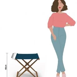 Chumbakdesign Bistro Folding Bench - Mediterranian Blue Furniture & Storage 13 Chumbakdesign Bistro Folding Bench - Mediterranian Blue Furniture & Storage