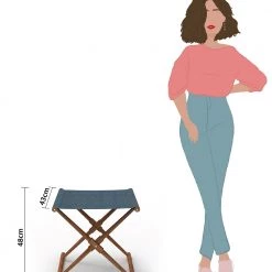 Chumbakdesign Bistro Folding Bench - Sailor Blue Furniture & Storage 13 Chumbakdesign Bistro Folding Bench - Sailor Blue Furniture & Storage