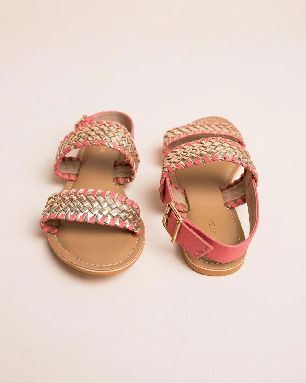 Chumbakdesign Basket Weaves Gold Sandal FootwearFootwear 4 Chumbakdesign Basket Weaves Gold Sandal FootwearFootwear