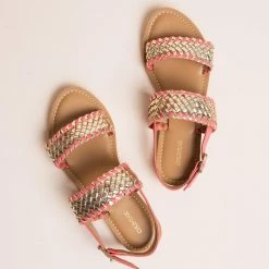 Chumbakdesign Basket Weaves Gold Sandal FootwearFootwear 9 Chumbakdesign Basket Weaves Gold Sandal FootwearFootwear