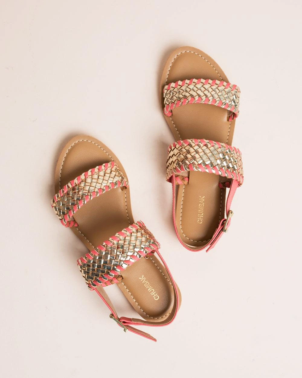 Chumbakdesign Basket Weaves Gold Sandal FootwearFootwear 6 Chumbakdesign Basket Weaves Gold Sandal FootwearFootwear