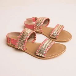 Chumbakdesign Basket Weaves Gold Sandal FootwearFootwear