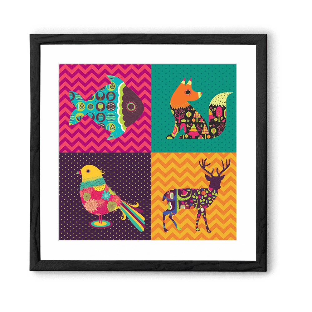 Chumbakdesign Four Animals Wall Art 3 Chumbakdesign Four Animals Wall Art